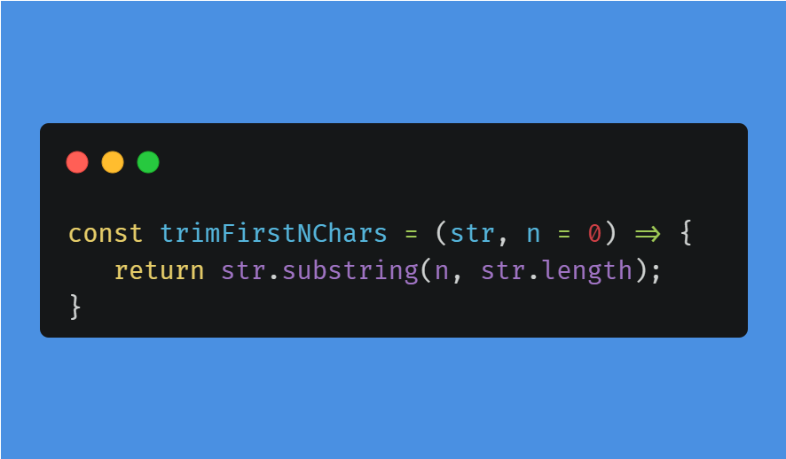 RupaliYadav0's tweet photo. Hi! checkout this simple #javascript utility for String manipulation from the 5 must have string manipulation utilities series.

2/5
@WebExpe
Created with @carbon_app https://t.co/NhygrNpZpf 
#javascript #webdevelopment #webdev #webdeveloper #FrontEndDeveloper #es6