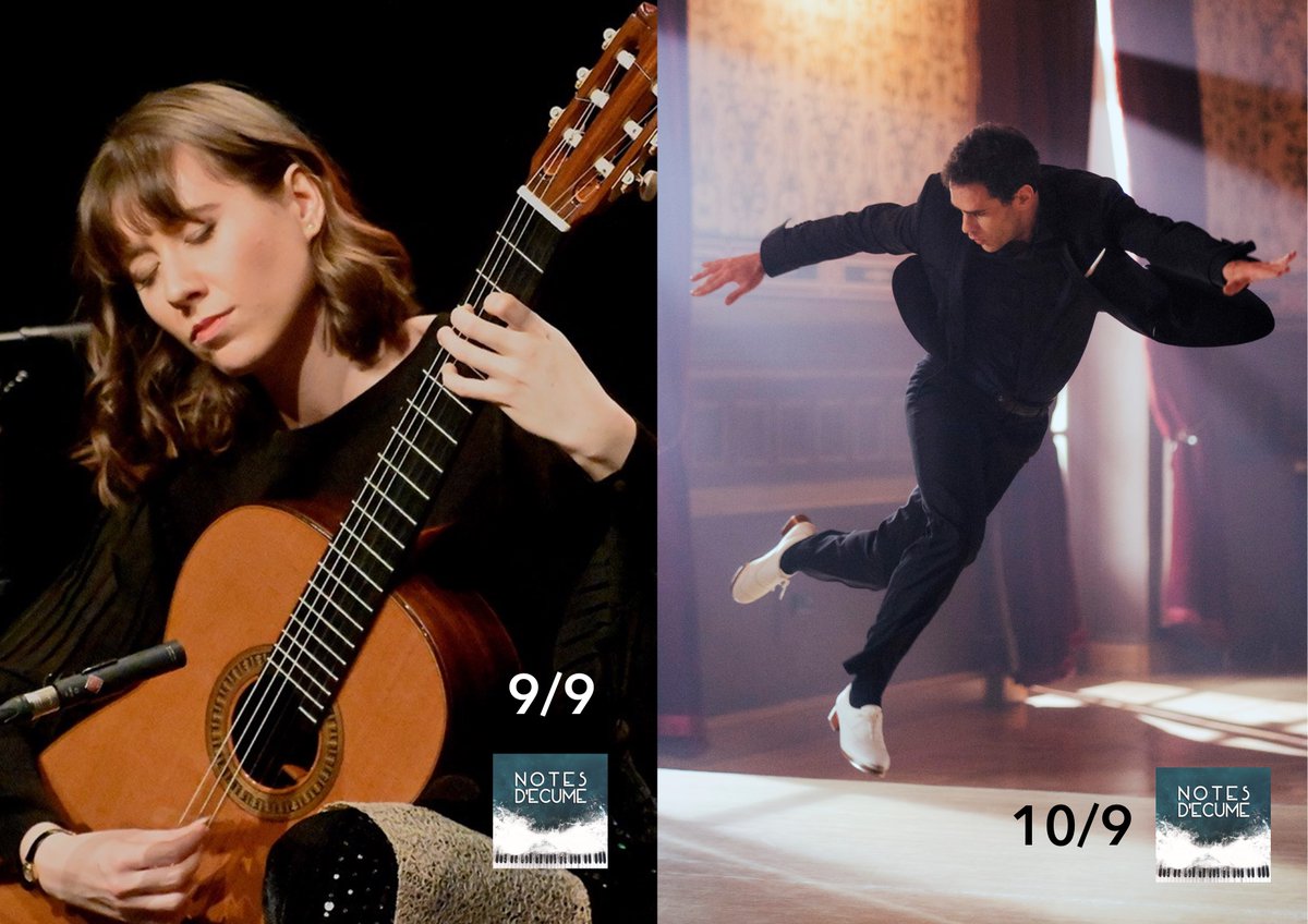 NotesdEcume's tweet photo. 🌞🎼Guitare, claquettes et piano pour le 2e WE du Festival ! 🌈
Vend. 9, la guitariste prodige Laura Rouy donne un programme onirique et intense à l'église de Leucate Village : Gardel, Dowland, Brouwer, Brassens…
Samedi 10, @aurelienlehmann  (claquettes) danse sur... 
[.../...] https://t.co/T4MrxOqE3Z