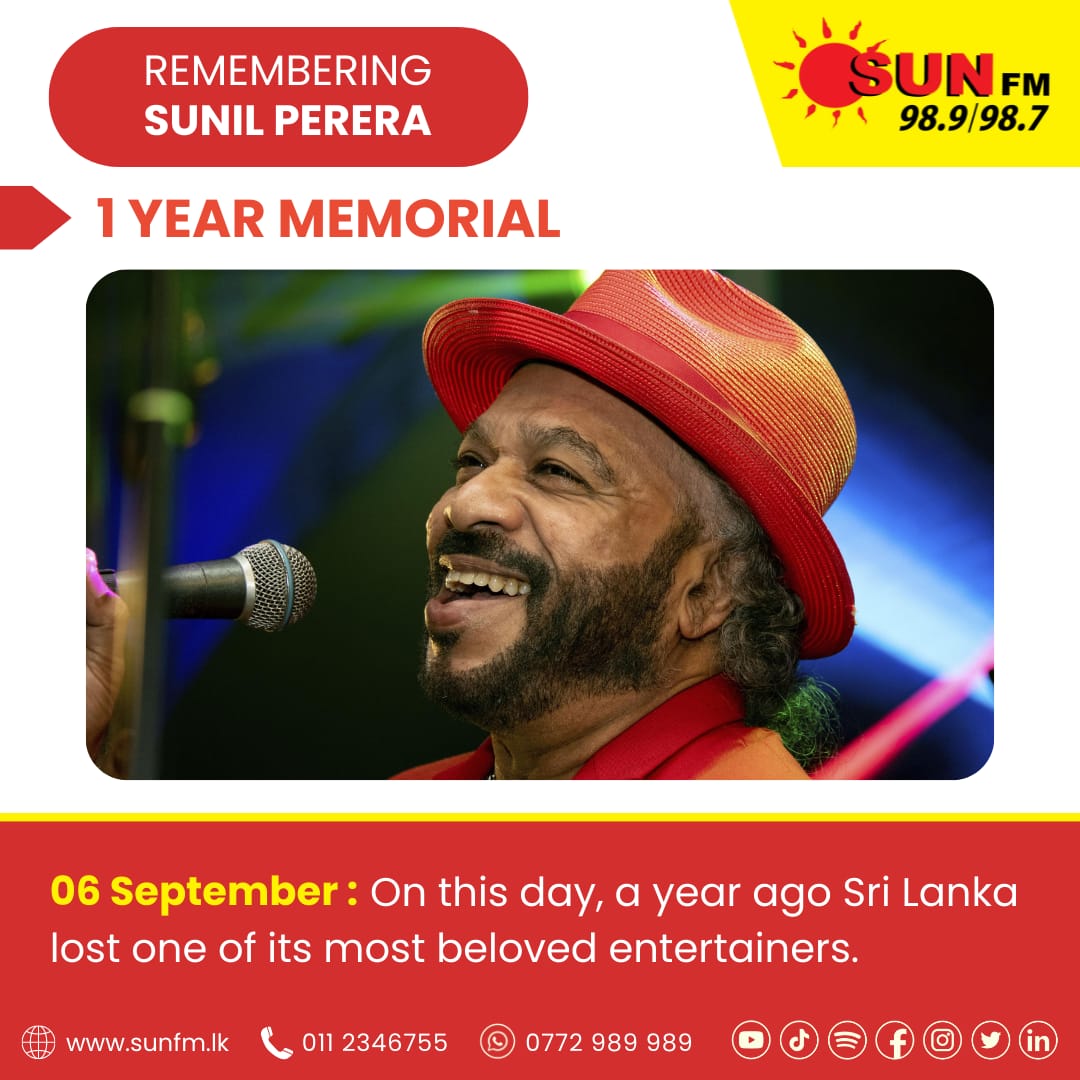 sunfmlk's tweet photo. Remembering the Sri Lankan Legend who gave us Music to last a Lifetime.
#Sunfm #RIP #SunilPerera #Rememberance https://t.co/QnJOryvM1n