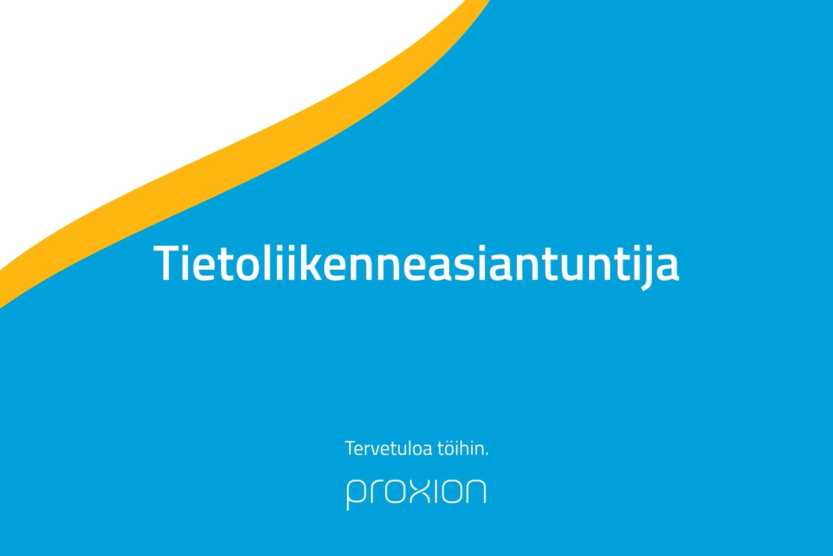 ProxionOfficial's tweet photo. Tietoliikenneasiantuntija, tule meille töihin!
Proxionin tietoliikenteen mittauspalveluissa etsitään digitalisaation kehittämisestä kiinnostuneita tulevaisuuden tekijöitä. Hae nyt: https://t.co/hokwLFIO42.
#rekry #proxion #worldontrack #digitalisaatio #avointyöpaikka #työpaikat https://t.co/CY62QJ0c1D
