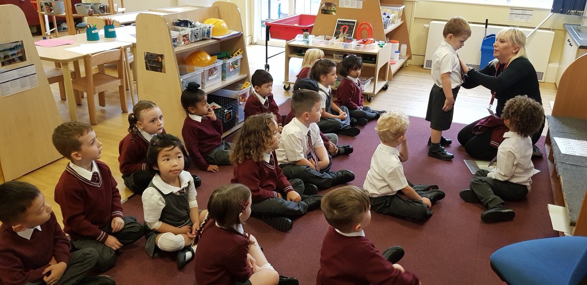 StHughPrimary's tweet photo. It was lovely to welcome to our EYFS children this morning, they all looked fantastic and ready to start their next journey. https://t.co/V2Q5d6MAEn