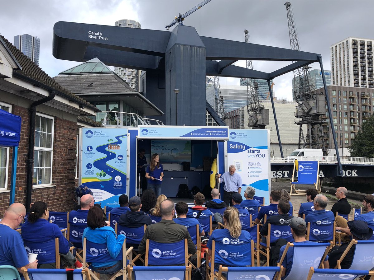 Trailer on Tour has started for all our colleagues and volunteers across the London &amp; South East. Today we are at Docklands <a href="/CRTSouthEast/">Canal & River Trust London & SE</a> <a href="/CanalRiverTrust/">Canal & River Trust</a>