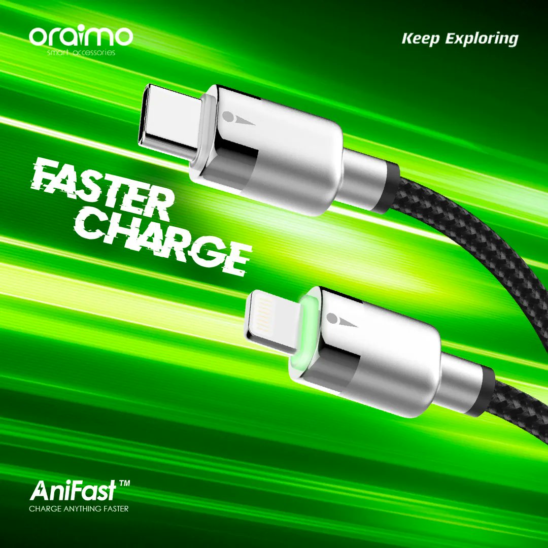 oraimomate's tweet photo. Faster. Stronger. Better. 😘
Faster Charge Made Possible with AniFast. 😍
Available in power banks, cable kits and chargers.
Charge Anything Faster. 💚
Click the link below to shop now
https://t.co/nJQ1Afgpl5
#oraimoAniFast
#AniFast https://t.co/knSJSZnavy