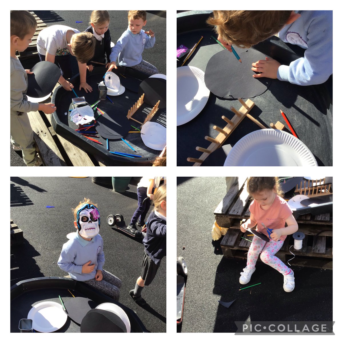 BowhouseBairns's tweet photo. Our wee people have shown an interest in exploring masks & creating our own 🎭✂️👺 #imagination #developingfinemotorskills #designandcreate https://t.co/DNeIhvh0ER