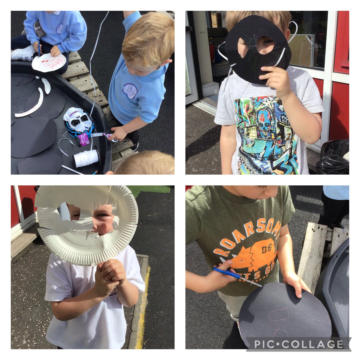 BowhouseBairns's tweet photo. Our wee people have shown an interest in exploring masks & creating our own 🎭✂️👺 #imagination #developingfinemotorskills #designandcreate https://t.co/DNeIhvh0ER