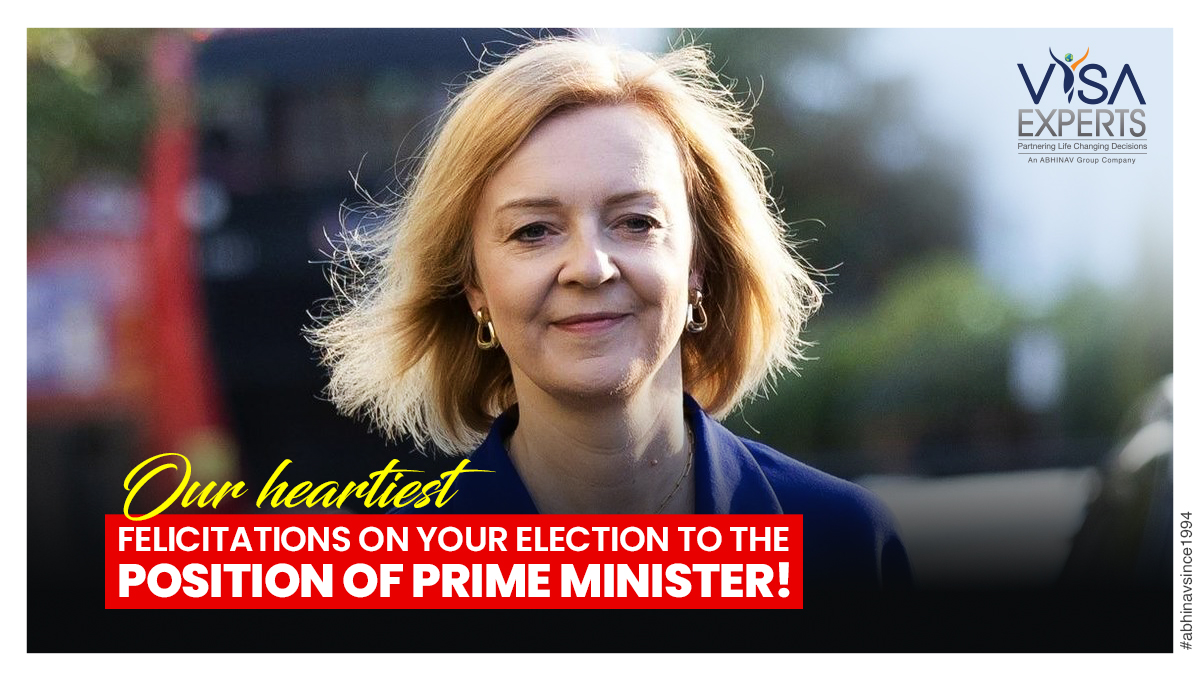VisaExperts_'s tweet photo. Congratulations to UK on getting their new woman PM Liz Truss!

For more information call us at +91-8595338595.

#congratulations #congratulationstouk #newpm #LizTruss #primeministerofuk #ukprimeminister  #immigrationmadesimple #immigrationconsultants  #visaexperts https://t.co/hR7LKo4egw