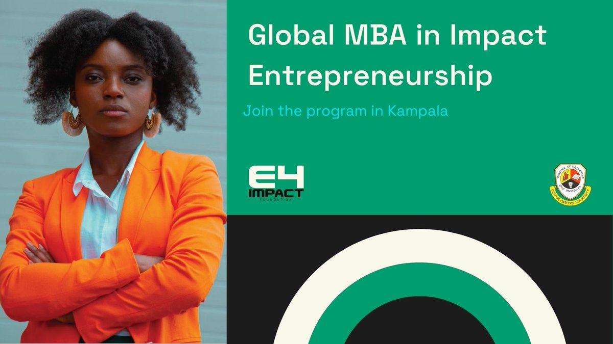 Do you wish to pursue a career in entrepreneurship?
Enroll in the Global MBA in Impact Entrepreneurship to develop the skills necessary to run a business. 
📌The MBA in #Uganda is offered by <a href="/ugandamartyrs/">ugandamartyrs centenary</a>, @ALTIS_Unicatt and <a href="/E4Impact/">E4Impact Foundation</a>.

docs.google.com/forms/d/1vHiYZ…