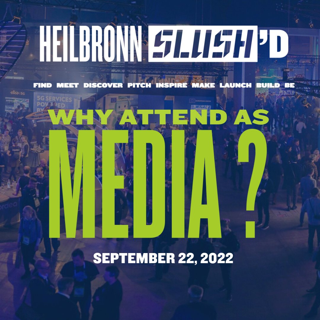Attention to all #media 📣! 
If you think you are the perfect fit to cover the biggest #festival taking place in Heilbronn this year 📸 ? Then be there for the #ONE - Heilbronn Slush'D on September 22, 2022!

👉  Apply here: hubs.li/Q01lC8_Z0
®📸 --&gt; <a href="/slushhq/">Slush</a>
