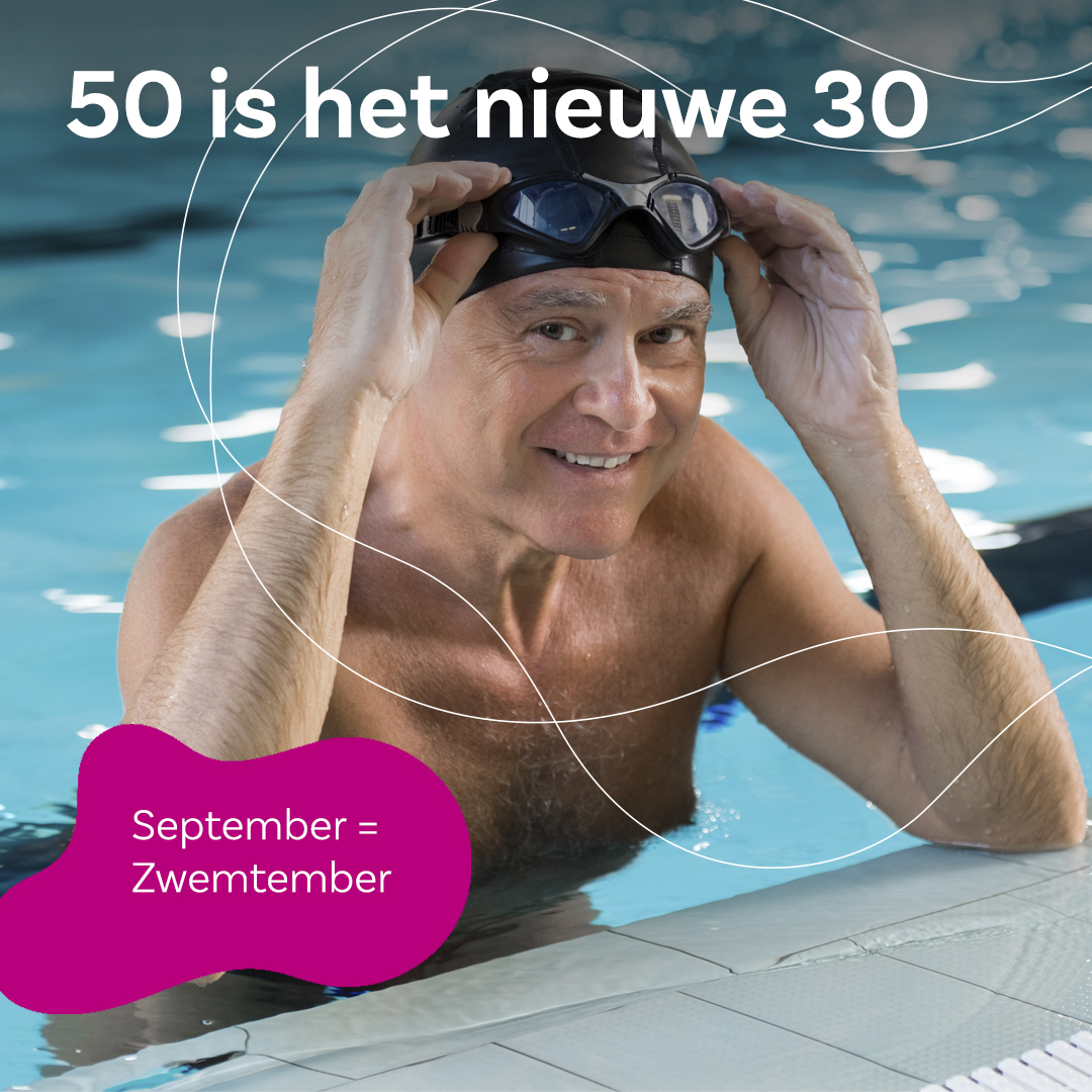 Uit onderzoek blijkt dat zwemmers met een leeftijd van 50 jaar dezelfde prestatie op belangrijke lichaamsfuncties hebben als 30-jarigen. Wie wil er nou niet eeuwig jong blijven? Kom 3 maanden onbeperkt sporten in het zwembad met €25,- korting. bit.ly/3RjpfeY #zwemtember