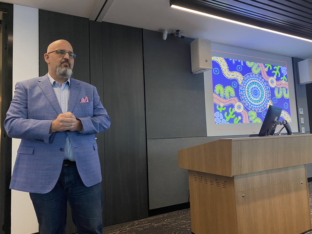 rachaellehr's tweet image. Art is about storytelling… @HP commissioned this fabulous Aboriginal artwork to tell the story of students on their school journey with the scaffolding of the digital supports around them. @MRsalakas #WAedConnect #TeachableTakeaways