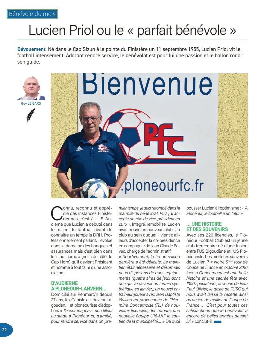 [𝗕𝗥𝗘𝗧𝗔𝗚𝗡𝗘 𝗙𝗢𝗢𝗧]
📣 Le Numéro de Septembre est disponible !
↪ bit.ly/3RmNA3E
Bonne lecture !

<a href="/DistrictFoot35/">District 35</a> <a href="/districtfoot56/">District de Football du Morbihan</a> @KervellaYann1 <a href="/US_Montagnarde/">US Montagnarde</a> <a href="/FabMorel35/">Fabrice Morel</a>