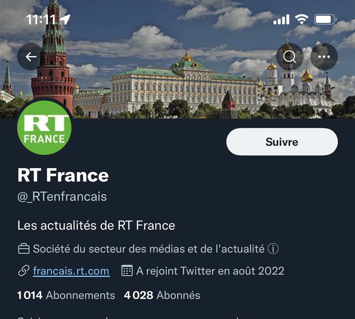 tristanmf's tweet image. Déjà +4000 abonnés pour ce compte qui se dit RT France. 
Poke ⁦@TwitterFrance⁩