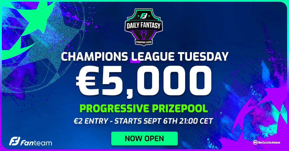 FanTeamOfficial's tweet photo. T&amp;Cs

▪️ You MUST be 18+ &amp; have a FanTeam account

▪️ Comp deadline is 17:45BST 06/09/22

▪️ 50x winners chosen at RANDOM &amp; announced by 12:00BST 07/09/22

▪️ 50x €2/£1.70 UCL Wednesday Main Event tickets to be won

New users JOIN via link below

👉 https://t.co/2xGHBYn1IN https://t.co/1qKHVB1qJN