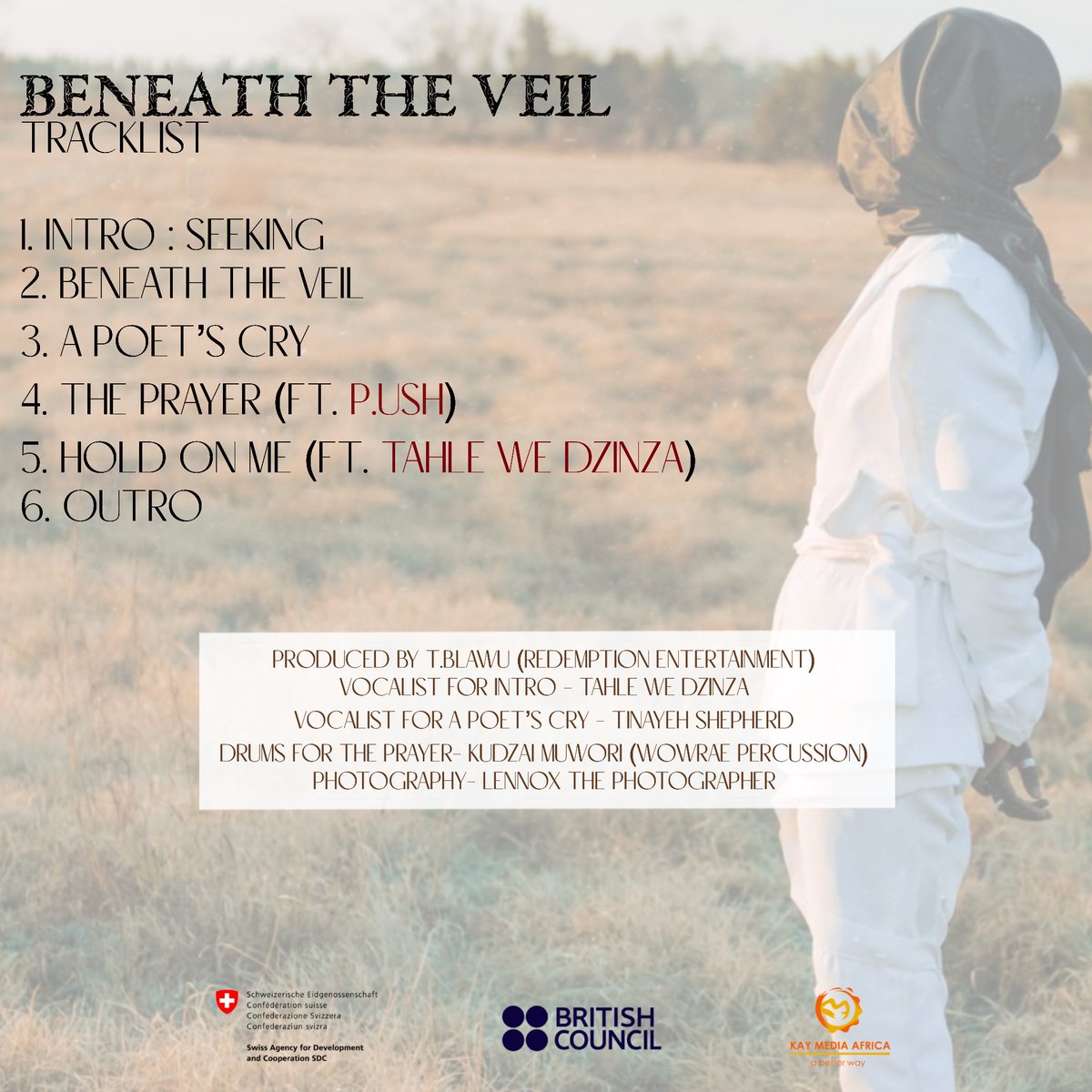kudarice's tweet photo. Beneath The Veil EP - a fusion of poetry and music.

OUT NOW!!!

https://t.co/n789V5hIJ5

#ScriptsandBars #SouthernAfricaArts 
@zwBritish @SouthernAfrArts 
@LitBritish
@kaymediaafrica
@Comexposed
@ReprezentRadio 
@PagePoetryAliv1
@KhuraAgency https://t.co/ZgPT1tyPEZ