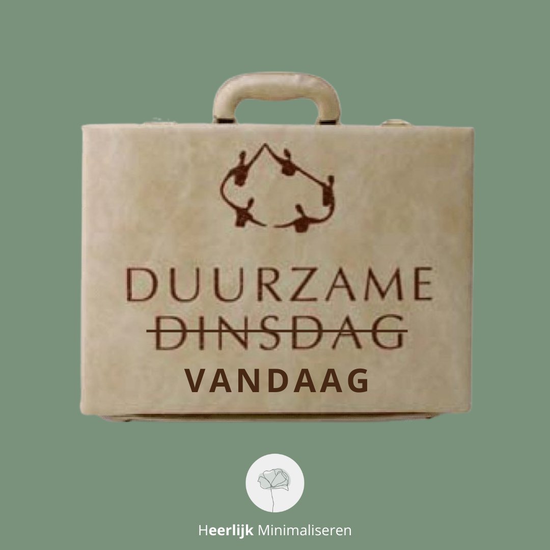 Zullen we trouwens van elke dag een duurzame dag maken? 
Minder spullen = beter voor de 🌎
