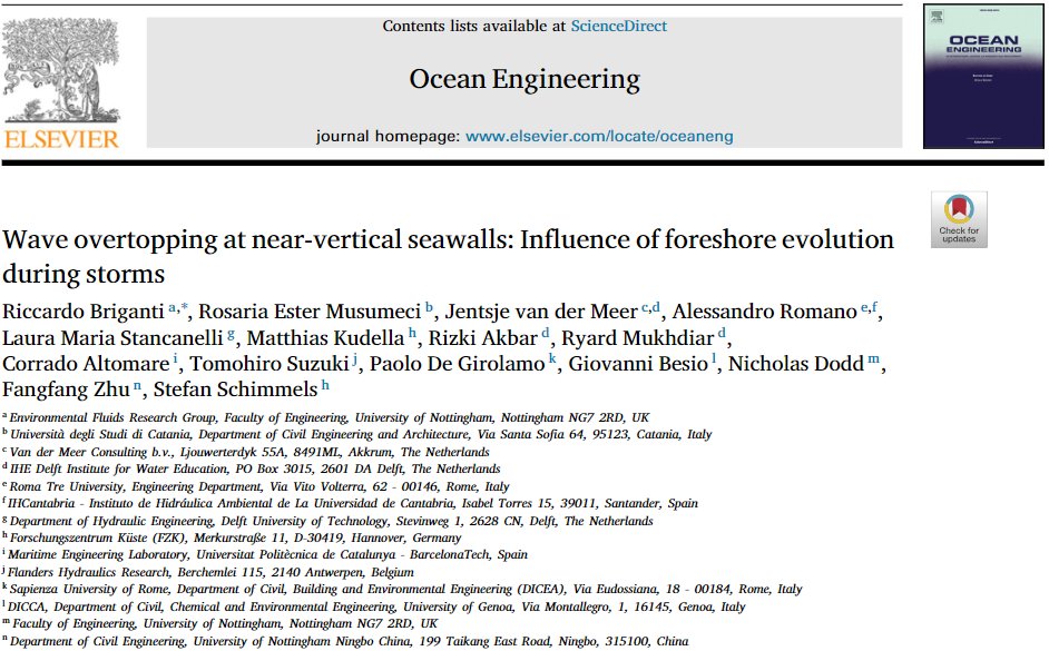 Riccardo Briganti (@ricbrig) on Twitter photo I am pleased to announce that the results of our EU funded <a href="/hydralabplus/">HYDRALAB+</a> project <a href="/ICODEPproject/">ICODEP Project</a> are published in Ocean Engineering.
We investigated the effect of foreshore evolution on wave #overtopping at a seawall. <a href="/iarba27/">Corrado Altomare</a> <a href="/rosariaester/">Rosaria E. Musumeci</a>
doi.org/10.1016/j.ocea… I am pleased to announce that the results of our EU funded <a href="/hydralabplus/">HYDRALAB+</a> project <a href="/ICODEPproject/">ICODEP Project</a> are published in Ocean Engineering.
We investigated the effect of foreshore evolution on wave #overtopping at a seawall. <a href="/iarba27/">Corrado Altomare</a> <a href="/rosariaester/">Rosaria E. Musumeci</a>
doi.org/10.1016/j.ocea…