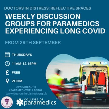 nhsprachealth's tweet photo. Doctors in Distress are running a number of brilliant support groups this autumn for doctors, paramedics, nurses and allied healthcare workers.

You can find them on their calendar here:

https://t.co/V8fndDxt2q https://t.co/ZjHTaRkvUV