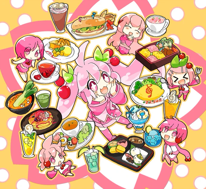 【ミニキャラバージョン】どんな感じに描いたミクちゃんが一番好きですか?▼アンケートもつなげるのでよろしければ!①初音ミク婚姻届&amp;出生届告知用イラスト(ほんわか)②桜ミクカフェ(とにかくポップ)③ミクコレ風(おめめハイライト)④童話コラボ告知用イラスト(デザインっぽく) 
