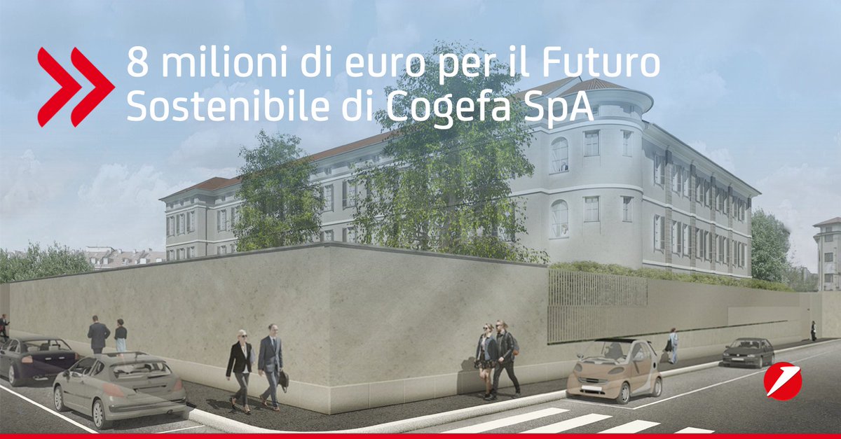 UniCredit_IT's tweet photo. #OurClients: #UniCredit supporta i piani di sviluppo #ESG di #Cogefa SpA con un finanziamento #FuturoSostenibile da 8mln€, con garanzia BEI Risk Sharing 75%. Sosterrà efficientamento energetico, riduzione di emissioni CO2 e formazione.
📌 #OurFuture
🗞 https://t.co/L2iGy3Txya https://t.co/GPTBUgZnBN