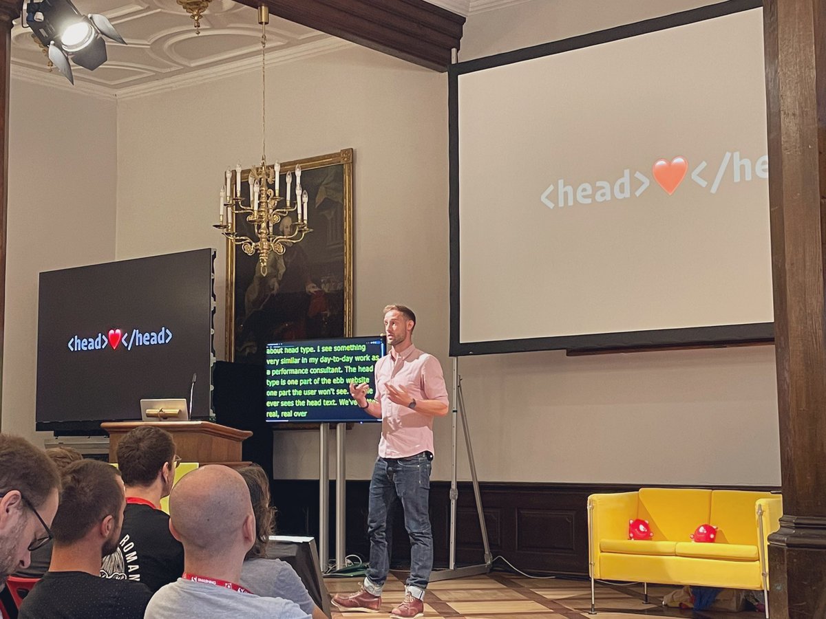 scale_www's tweet photo. We can confirm you can watch this talk about the HTML <head> more than once and still learn something new 😊 Thanks to @csswizardry for all the interesting insights! #smashingconf https://t.co/SPtOAhvDvd