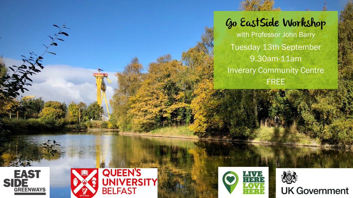 ConnsGreenway's tweet photo. Join Professor John Barry in this Go EastSide Workshop where we will revisit the themes of our webinar series in an interactive way, considering how current issues and challenges play a part in discussions around active travel, community growing, energy.
https://t.co/luNLw64zEx https://t.co/iMuigIuoL1