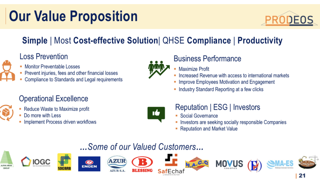 Prodeos2019's tweet photo. We want to be recognized as a simple, efficient  and cost effective QHSE app for emerging countries to make a real difference by preventing accidents, improving performance and compliance. 
#qhse #performance #africa https://t.co/LHURIb4HDO