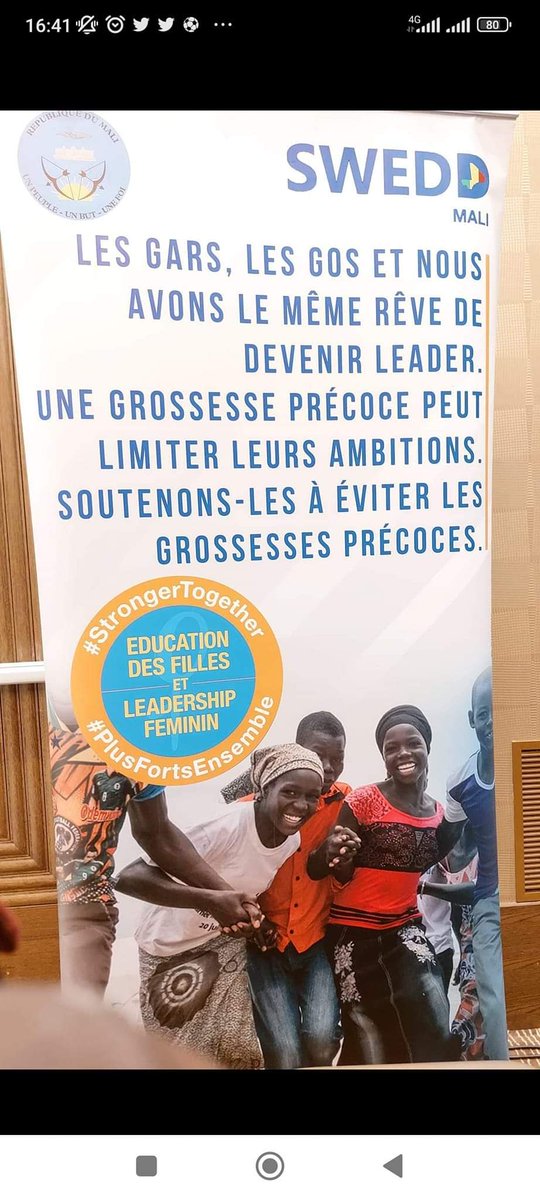 djirebema's tweet photo. Cérémonie de lancement de la 3ème édition de la campagne nationale de communication Strogher Together "Plus Forts Ensembles"

Thème de cette 3ème édition "Éducation et Leadership Féminin"
#Stronger_Together22
#SWEDD_MALI
#AFD
#Leardship
#WomenEmpowerment https://t.co/wKPokhrtHH