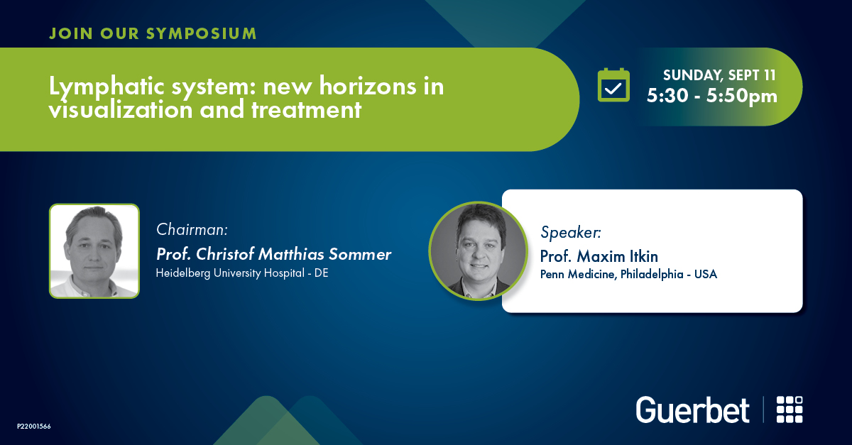 GuerbetGroup's tweet photo. Guerbet at #CIRSE2022!
From the management of rare post-surgeries complications to the role of lymphatics in more common pathologies, catch our live symposium on Lymphatic System with Prof. Christof Matthias Sommer and Prof. @itkinmax
👉 https://t.co/JJzPKYqRAK
#Lymphatic https://t.co/6F75qmb8PM