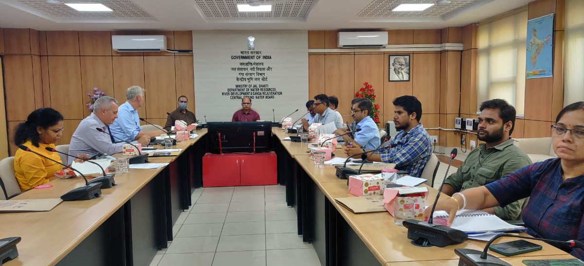 CGWB_CHQ's tweet photo. Chairman CGWB Chaired a meeting between CGWB and EU team to discuss activities under India European Union Water Partnership. @MoJSDoWRRDGR https://t.co/s5fqBYOWp0