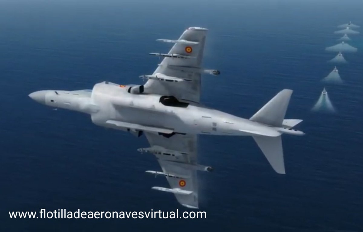 FLOANVirtual's tweet photo. #RevistaNaval ⚓ #AV8BHarrier II+ de la #NovenaEscuadrilla de nuestra @FLOANVirtual 🚁✈️⚓🇪🇸 sobrevolando los buques de @Armada_esp que se siguen al #JSdeElcano para pasar revista en la desembocadura del #RioGuadalquivir, con motivo del V Centenario de la Primera Vuelta al Mundo. https://t.co/duV6HNOO0z