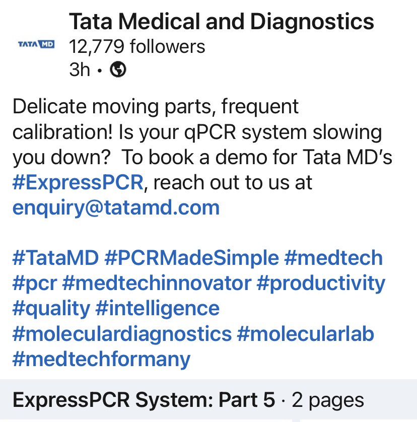 KilkennyTed's tweet photo. #TataMD pushing decentralised #pcr testing. #ExpressPCR #india #globalhealth #novacyt #ncyt #alnov https://t.co/C1EXXtKfUF