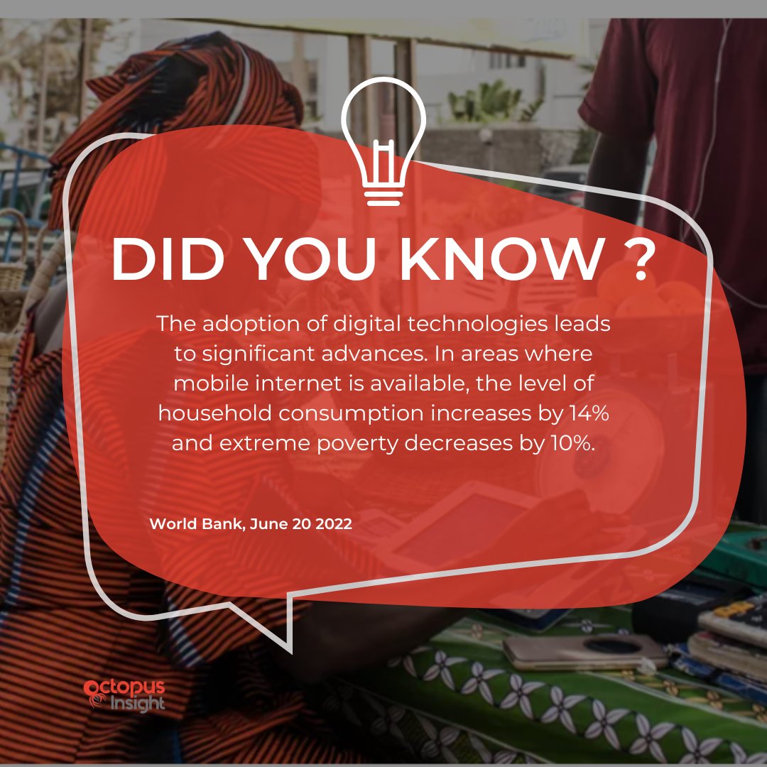 OctopusInsight's tweet photo. Digital technology promotes the creation of quality jobs according to the World Bank

 Le numérique favorise la création d’emplois de qualité selon la Banque mondiale !💻📱
 
#didyouknow #économie #developpementéconomique #jobcreation #numérique https://t.co/Jo95tLTlaS