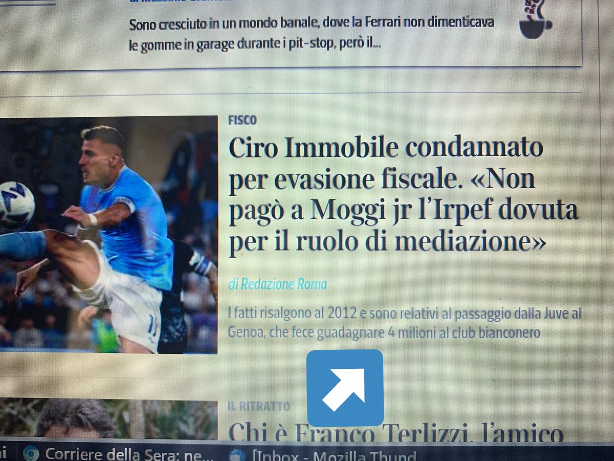 EStreetNeck's tweet photo. L’evasione è di Immobile.
La condanna è a Immobile.
La Vittima è Moggi JR.
Però nel titolo così a cazzo bisogna mettere la juve e quel “fece guadagnare” che fa tanto cool.
Si chiama sindrome da pene piccolo.
Merde
@Corriere #Immobile #ossessione #fallirete https://t.co/0XFt71p2i3