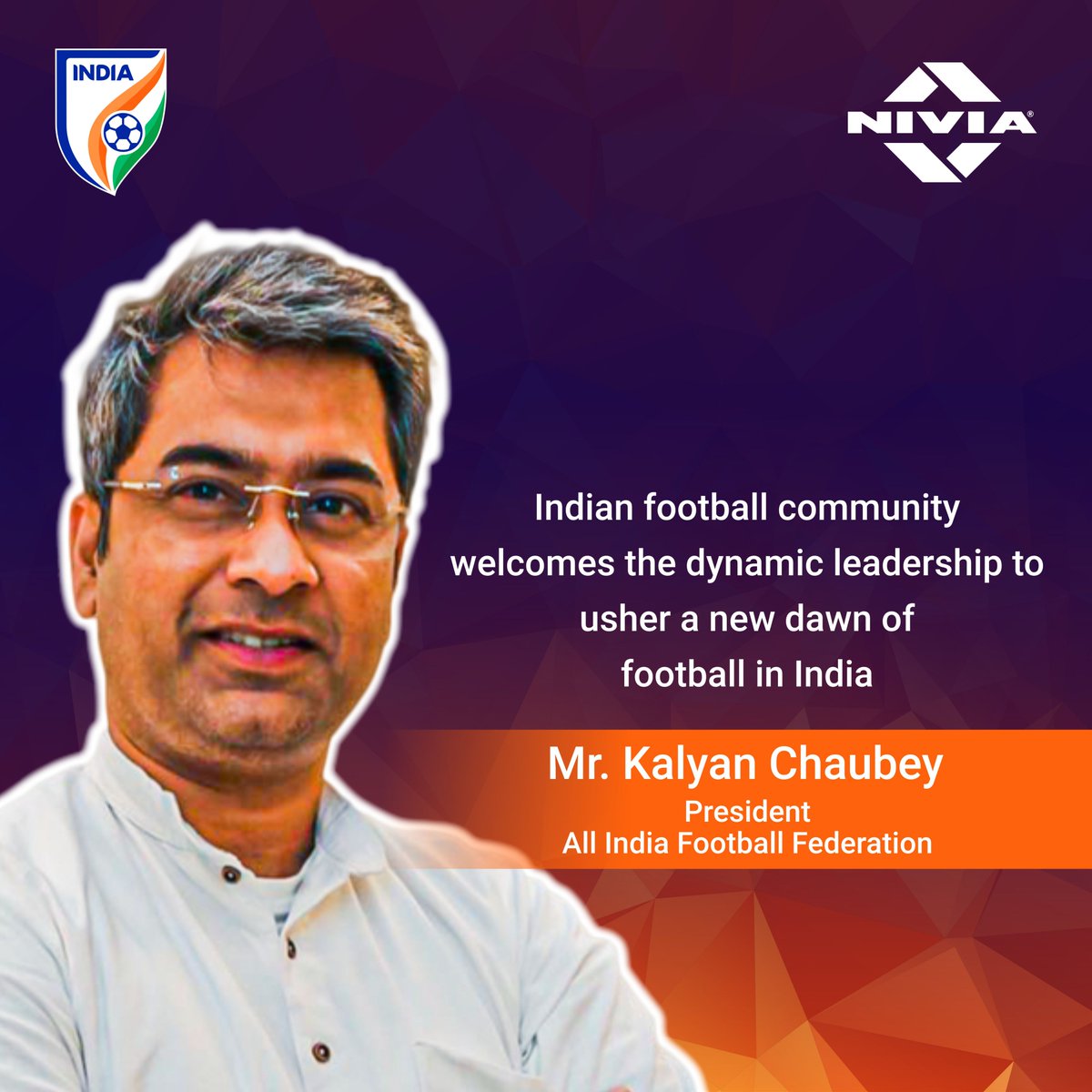 niviasports's tweet photo. Indian Football Community welcomes the dynamic leadership to usher new dawn of football in India.
@IndianFootball  @kalyanchaubey @mlanaharis  @kipa_ajay @Shaji4Football 

#NiviaSports #StepOutAndPlay https://t.co/9H0uxKxVPQ
