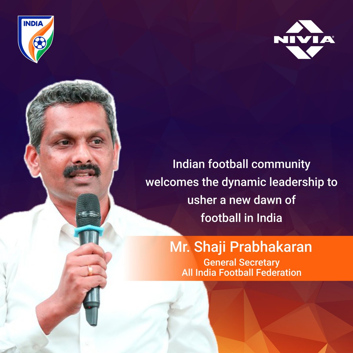 niviasports's tweet photo. Indian Football Community welcomes the dynamic leadership to usher new dawn of football in India.
@IndianFootball  @kalyanchaubey @mlanaharis  @kipa_ajay @Shaji4Football 

#NiviaSports #StepOutAndPlay https://t.co/9H0uxKxVPQ