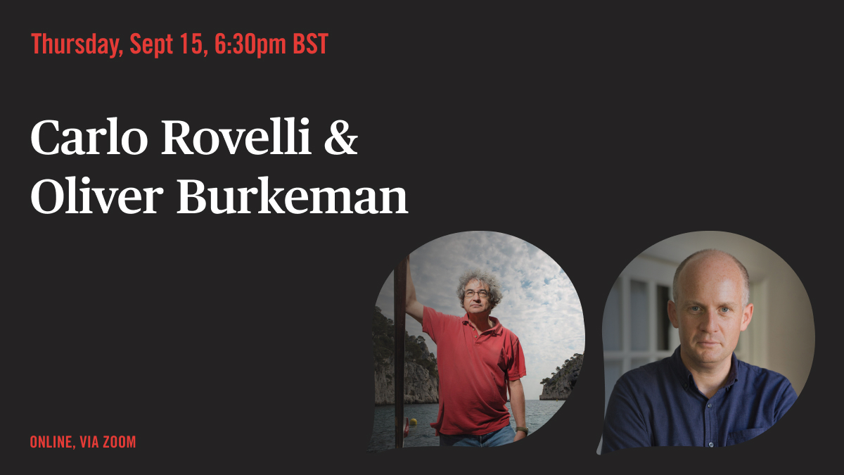 5x15stories's tweet photo. The incredible @carlorovelli and @oliverburkeman on time - https://t.co/zCWt5yI2Os https://t.co/05Tmzf2cm1