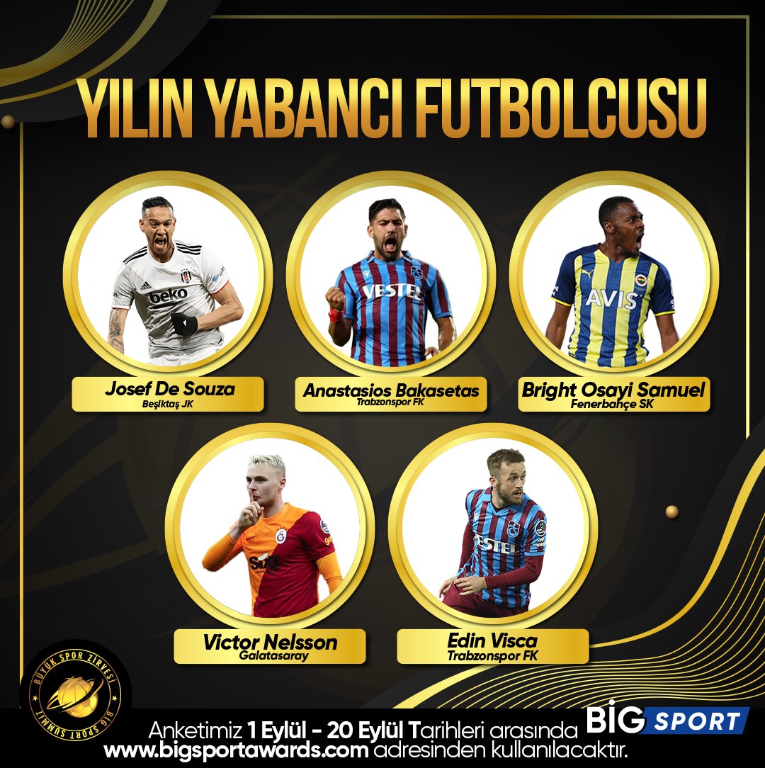 bigsportstr's tweet photo. BIG Sports Awards halk oylaması 1 Eylül - 20 Eylül tarihleri arasında https://t.co/s1usjhtyW8 adresinden gerçekleşiyor.

Gelin, siz de kazananı belirleyin!🏆

#BIGSports #BIGCreative #BIGSportsAwards #AwardCeremony #BigSportsAwardsCeremony https://t.co/Cwfky7ht3T