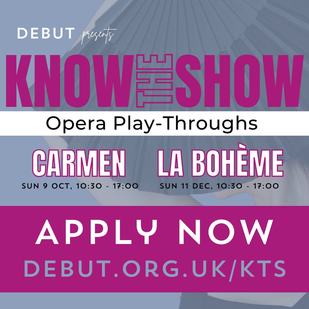 DEBUTclassical's tweet photo. Calling all emerging #instrumentalists &amp; #opera singers! #ApplyNow for our #KnowtheShow opera play-throughs @BishopsgateInst

Carmen - Sun 9 Oct (D/L 16 Sept)
La Bohème - Sun 11 Dec

Register your interest here (as a soloist or as part of the orchestra): https://t.co/zHeuZj7oup https://t.co/XpMbol5LKK