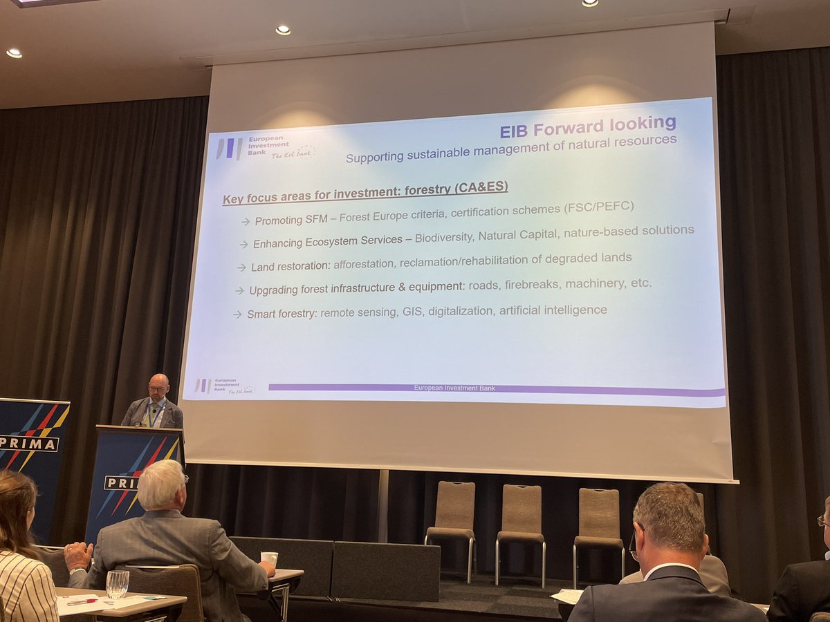 European Investment Bank #EIB, promoting SFM as a key investment criteria. #PEFC #forestcertification #sustainablefinancing