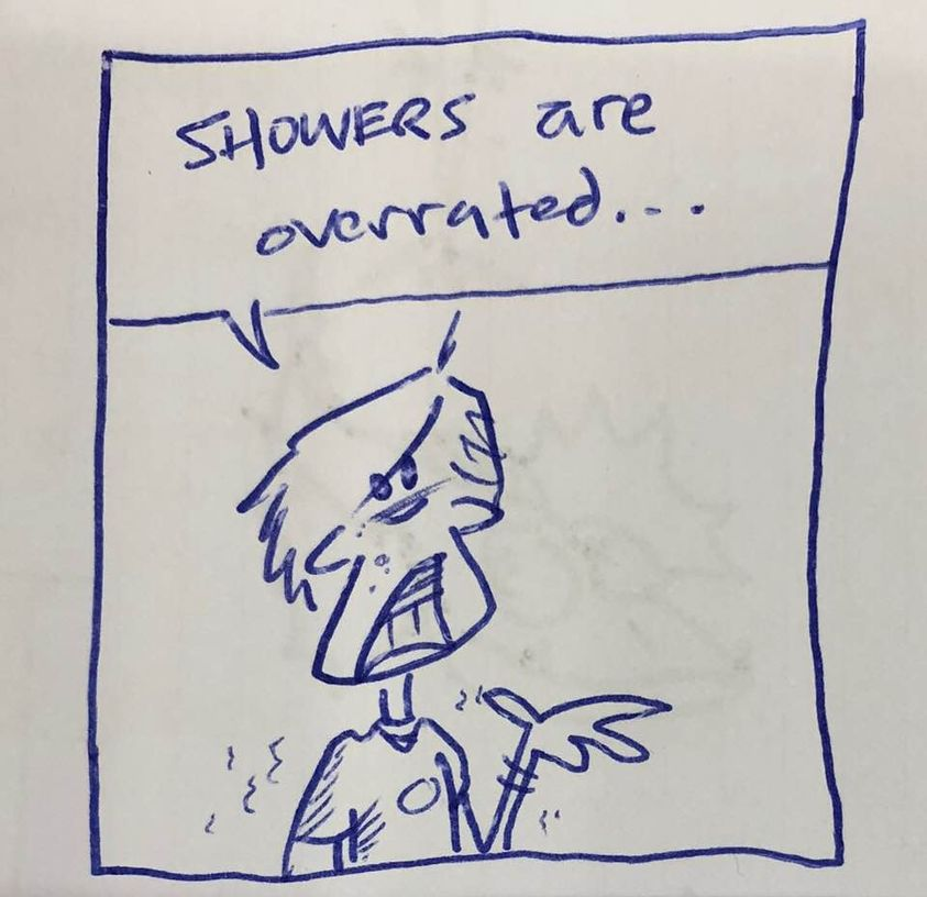 drmaypole's tweet photo. Common problem: #kids in the upper elementary grades are starting to have their growth spurt...but before they get taller and pubescent, their eccrine sweat glands start to secrete a more pungent body odor. And so happens the collision of the need to #shower daily. #peditrics https://t.co/lHlO7HNoIy