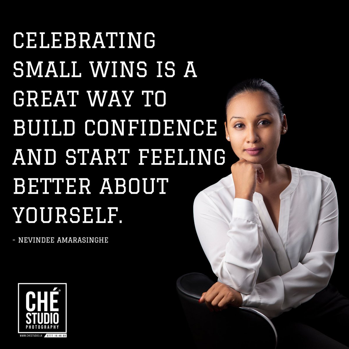 chestudiolk's tweet photo. Celebrating small wins is a great way to build confidence and start feeling better about yourself. - Nevindee Amarasinghe

#BeInspired #ToAspire #FirstImpressionMatters #PortraitsByCHE https://t.co/qMXFI05YMB