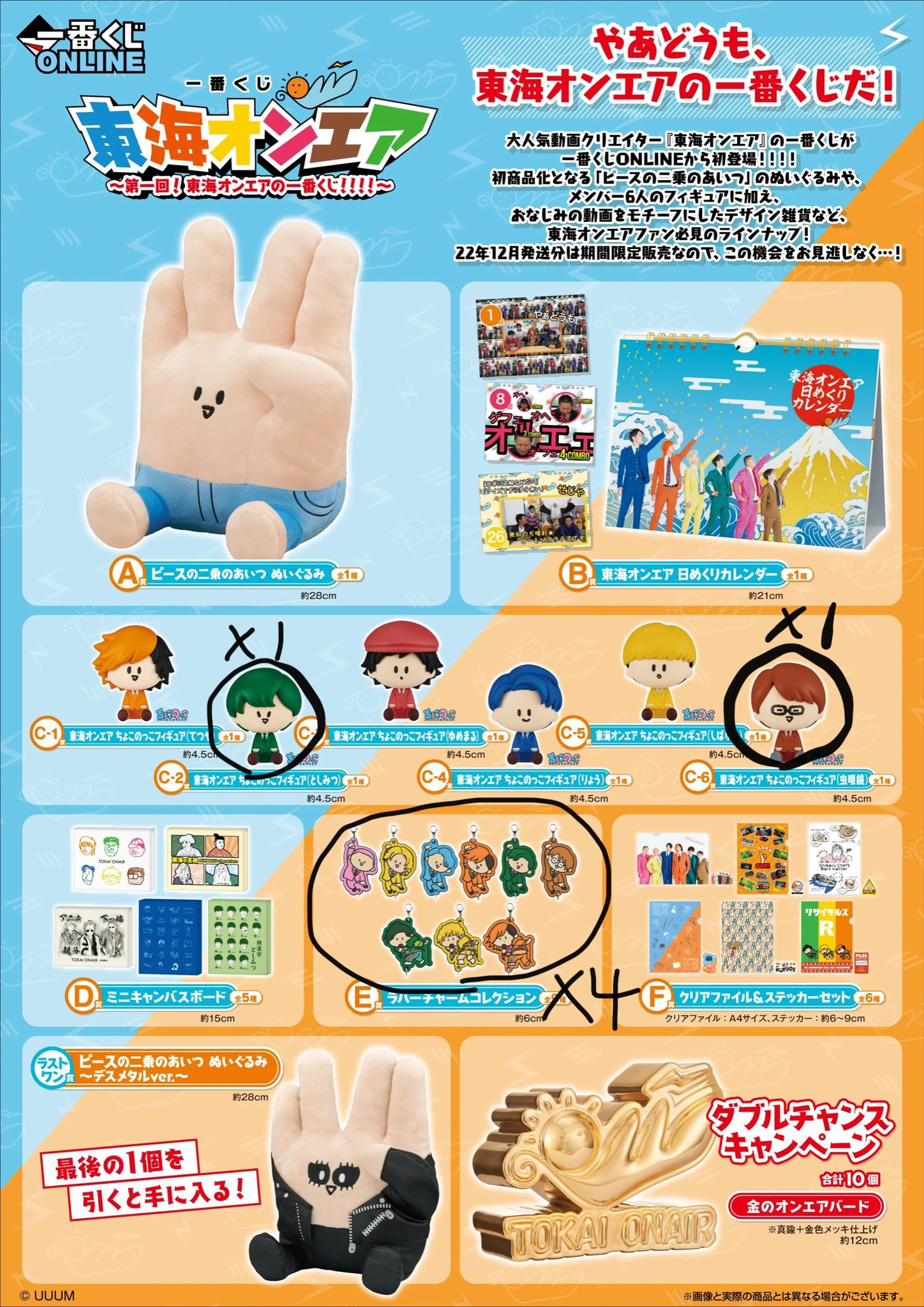 【バラ売り可】東海オンエア　一番くじ 一番くじ 東海オンエア ～開け夢の扉！～｜一番くじ倶楽部