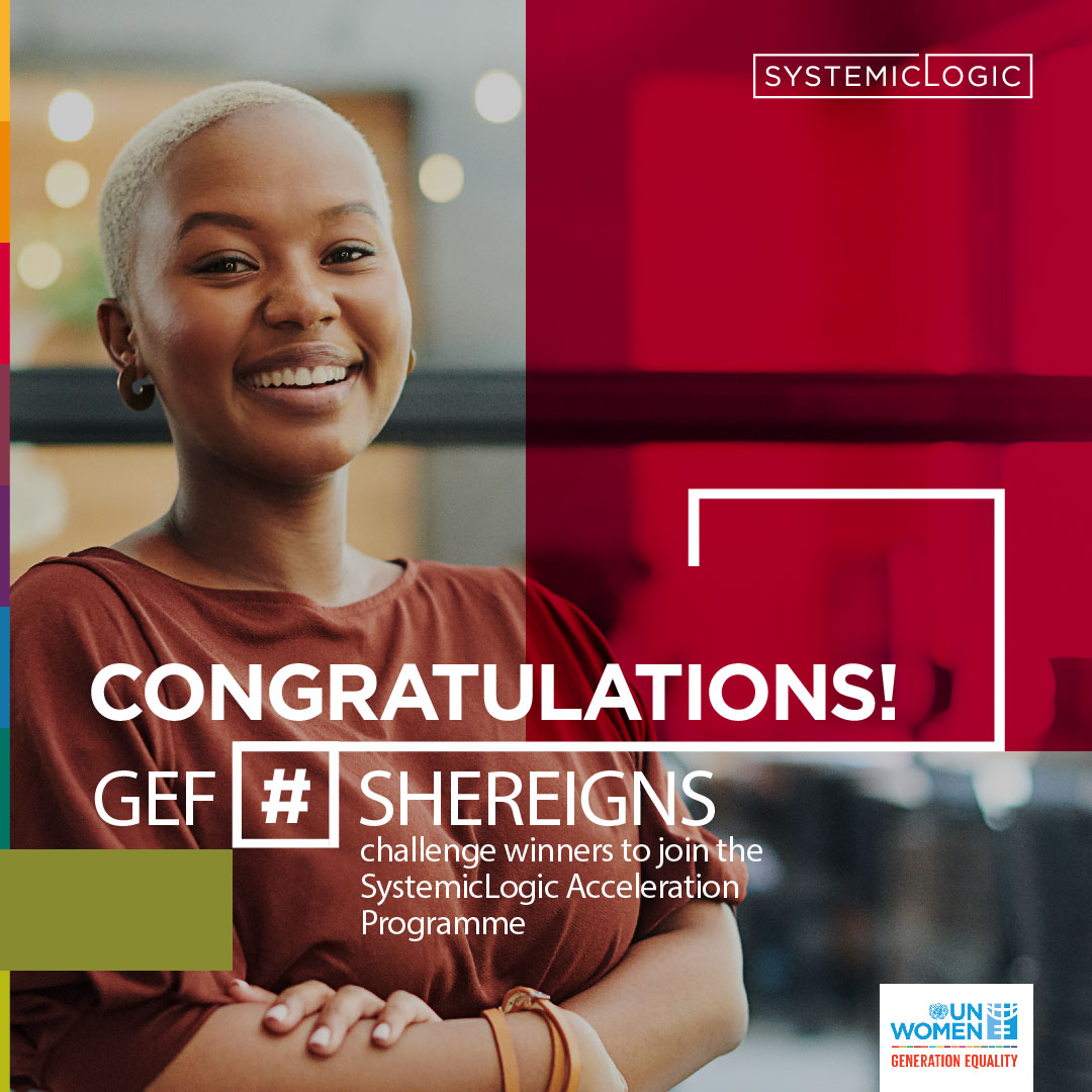 SystemicLogicZA's tweet photo. Winners of the GEF #SheReigns challenge will join the @SystemicLogic Acceleration Programme. Congratulations to @ThandoGumedeZA Founder of M-TETO Search Engine and @aso_kotu Founder of @FemConnectZA! We look forward to accelerating your startup's growth. #genderequality #UNWomen https://t.co/tEVSrGuEFy