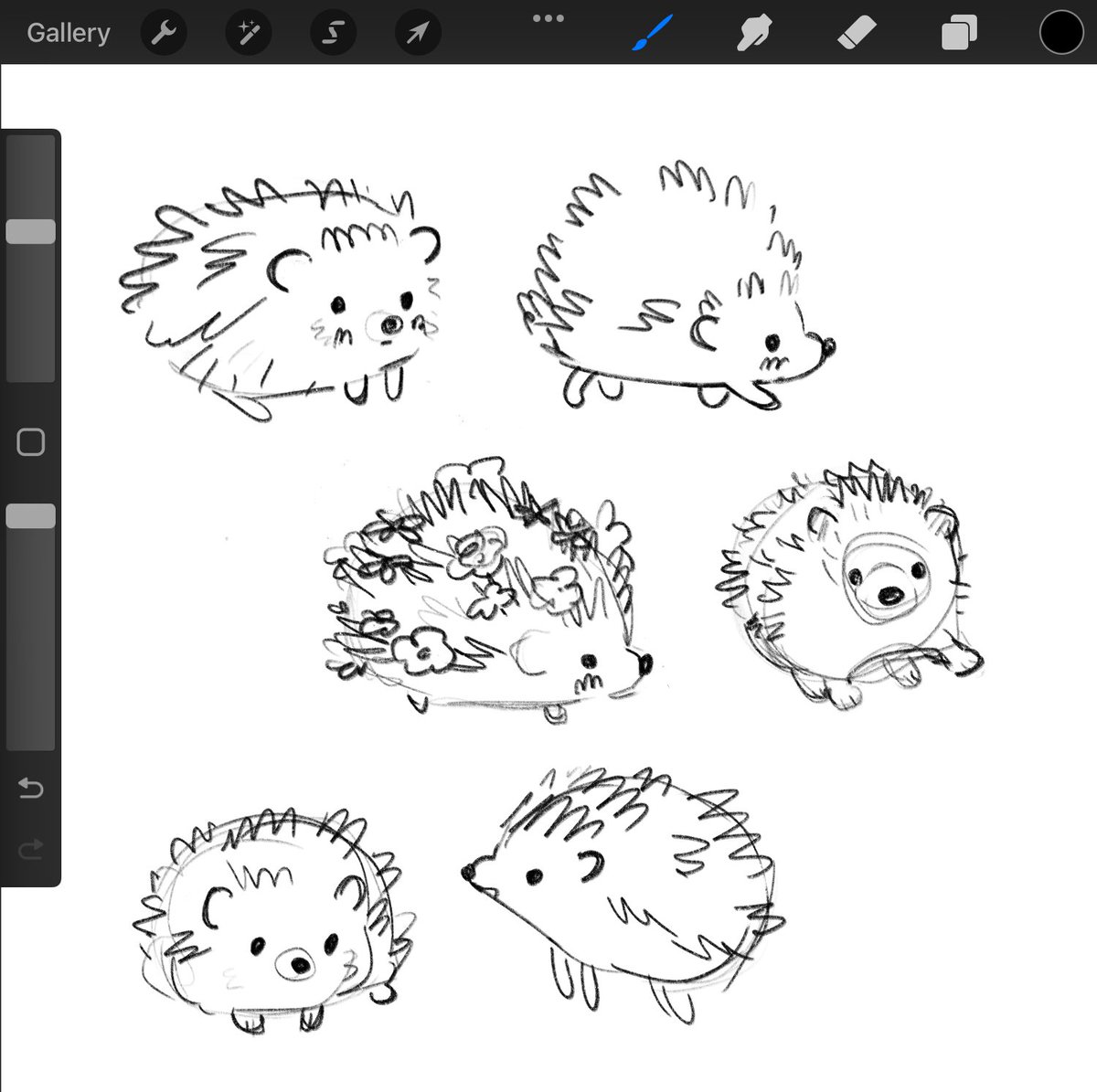 i drawing hedgehogs 🦔 