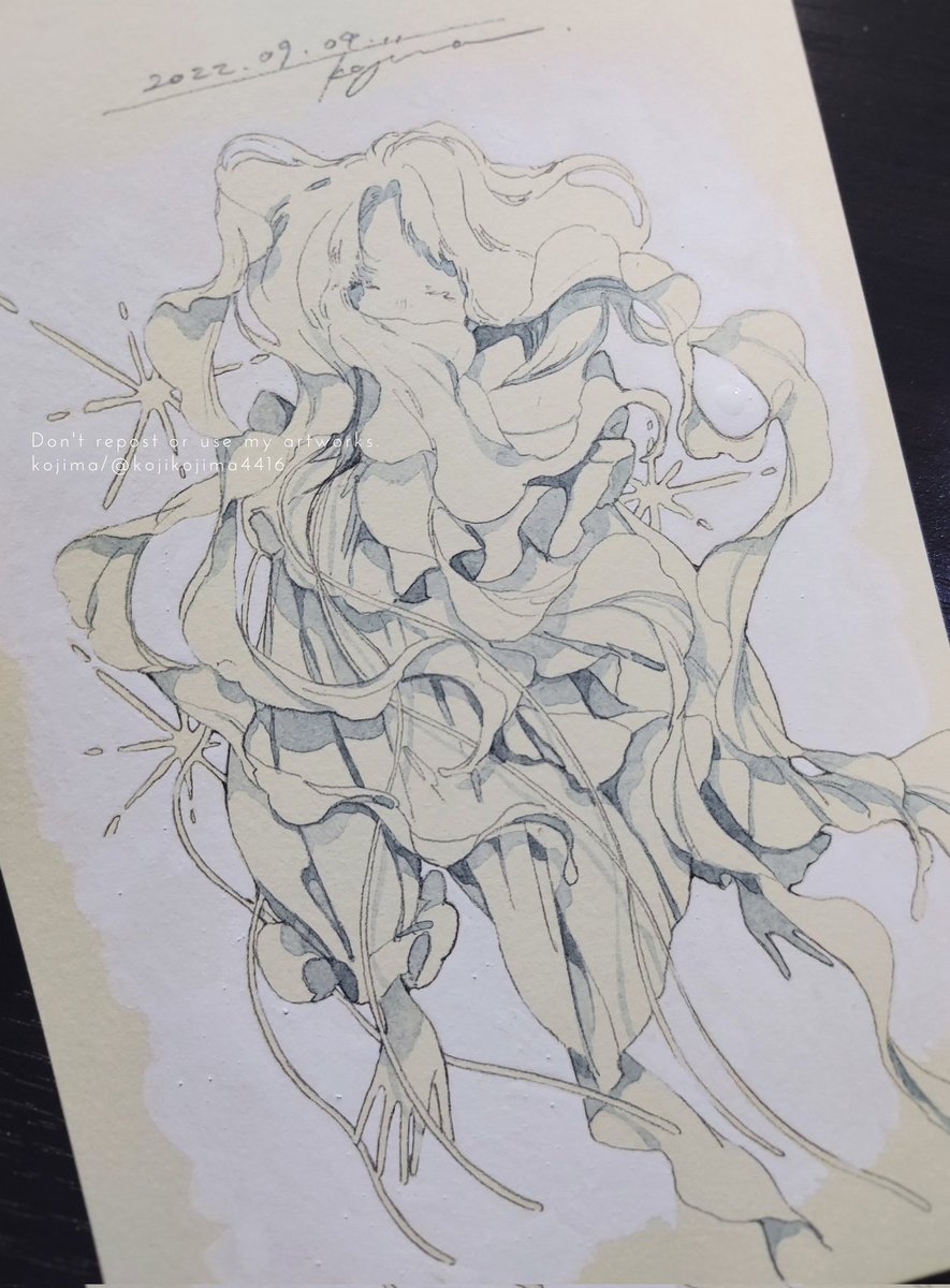 「」|小嶌❇個展4/1(土)〜4/13(木)のイラスト