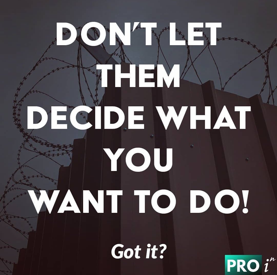 If you don't take charge of your actions and decisions, others will do that for you. Mark it!

#proincarnation