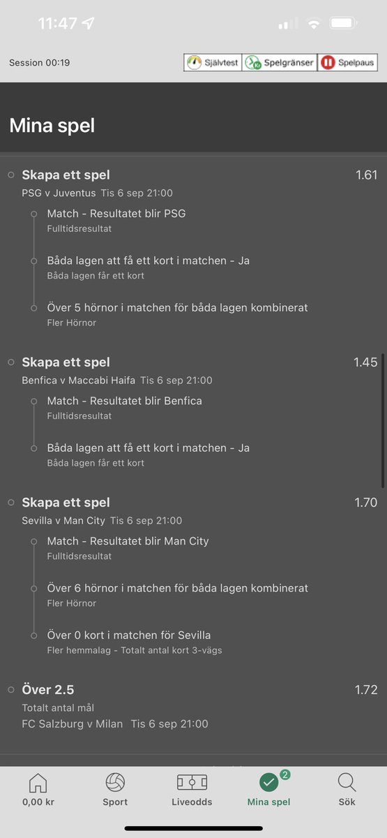 bettkob's tweet photo. CL är tillbaka och ni vet vad som gäller då!! En härlig acca https://t.co/iee3WyxK6v