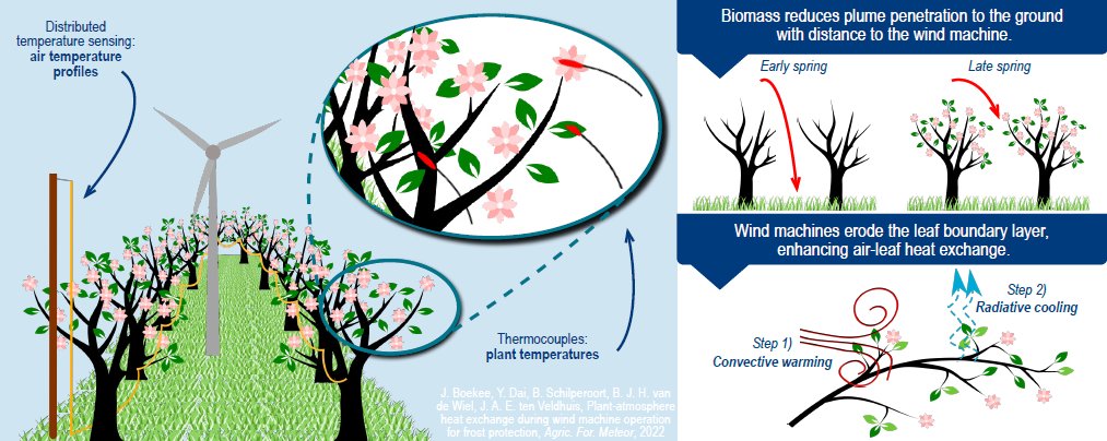 JudithBoekee's tweet photo. The first article of my PhD is now available as a preprint: https://t.co/dgYbAKgukf 

We show that to optimize frost protection via wind machines, it is essential to consider fluctuations in air-plant heat exchange at the canopy and leaf scale. https://t.co/NLTOC69cUf
