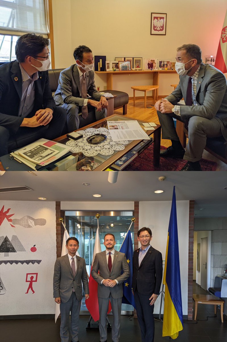 takahashimitsu7's tweet photo. 来週の #公明党 #ウクライナ避難民支援 東欧調査団に先立ち、在京の #ウクライナ🇺🇦 #ポーランド🇵🇱 #モルドバ🇲🇩 #ルーマニア🇷🇴 大使館へご挨拶

支援ニーズや日本政府への期待等を聴取

#ウクライナ避難民 受入れ負担を軽減する支援や国内避難民への支援等のお声。現地で実態をしかと確認して参ります💪 https://t.co/PdVk3cIPWA