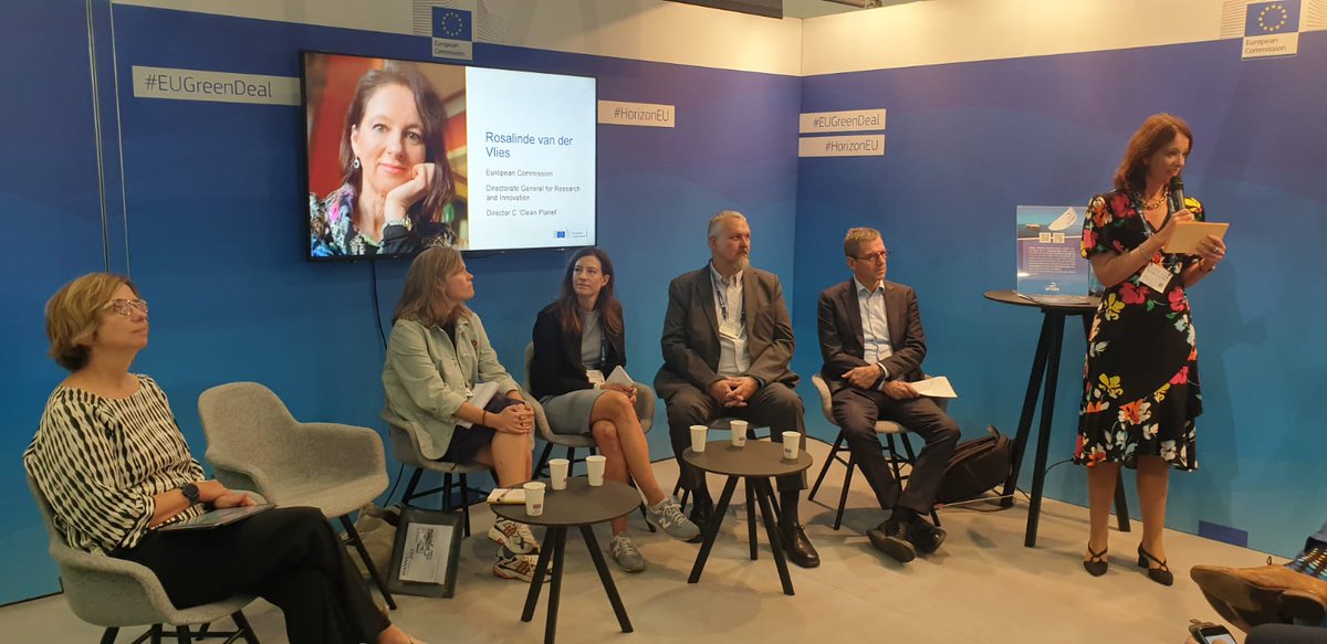 Interesting discussions at the opening of our stand <a href="/SMMfair/">SMM</a> in Hamburg! If you are #SMMfair pass by our stand 203, Hall A3 &amp; join our presentations about green, sustainable, safe &amp; digital shipping. Agenda ➡️ec.europa.eu/info/events/eu… 
#EUGreenDeal 
#HorizonEU 
#EUPartnerships